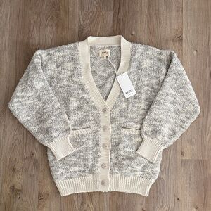 MATE The Label Alpaca Cotton Cardigan Sweater NWT S Ethical Undyed Fibers